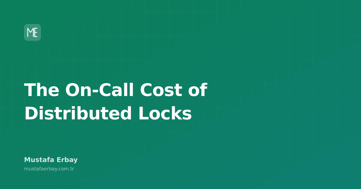 Technical diagram illustrating the on-call operational cost and complexity of a distributed lock architecture