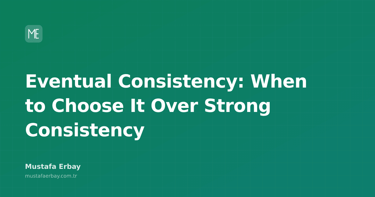 A diagram illustrating eventual consistency and strong consistency concepts in distributed systems. On one side, instantly synchronized data flows, on the other, data flows that synchronize over time.