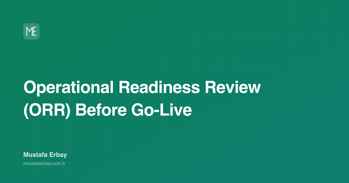 Operational Readiness Review (ORR) Before Go-Live — cover image