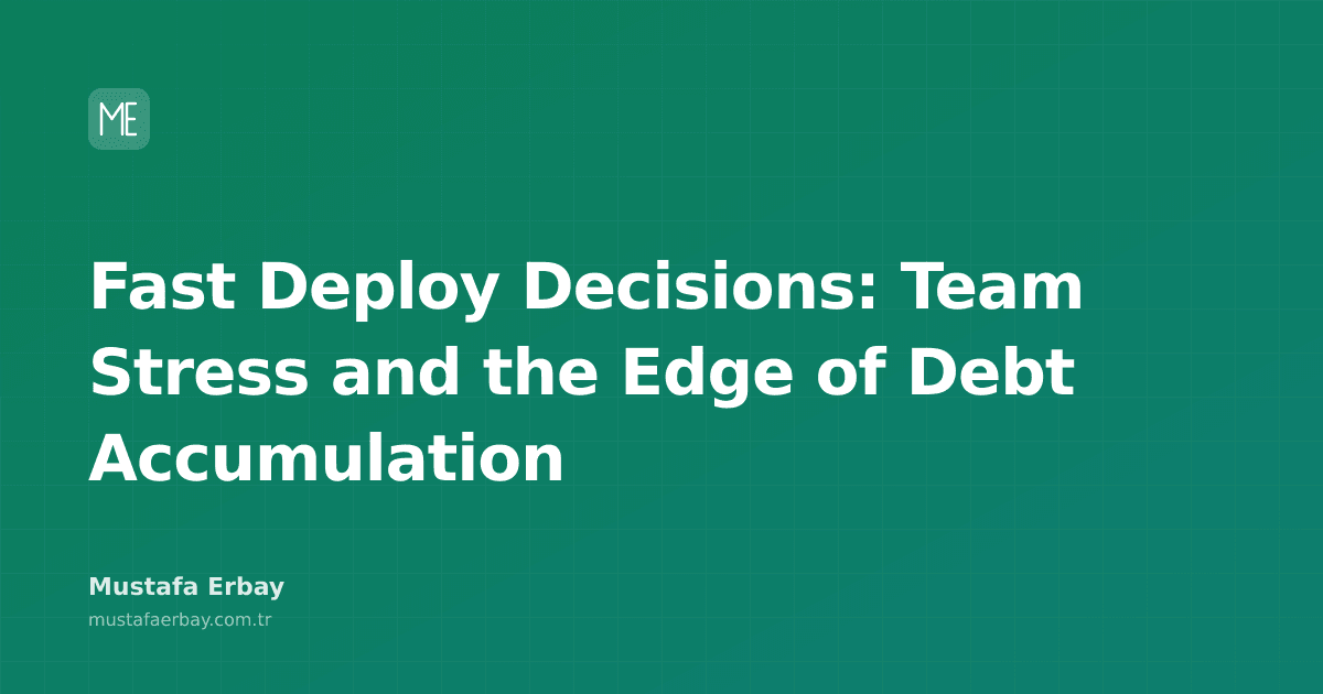 A team member's computer screen balancing speed and reliability in deploy processes