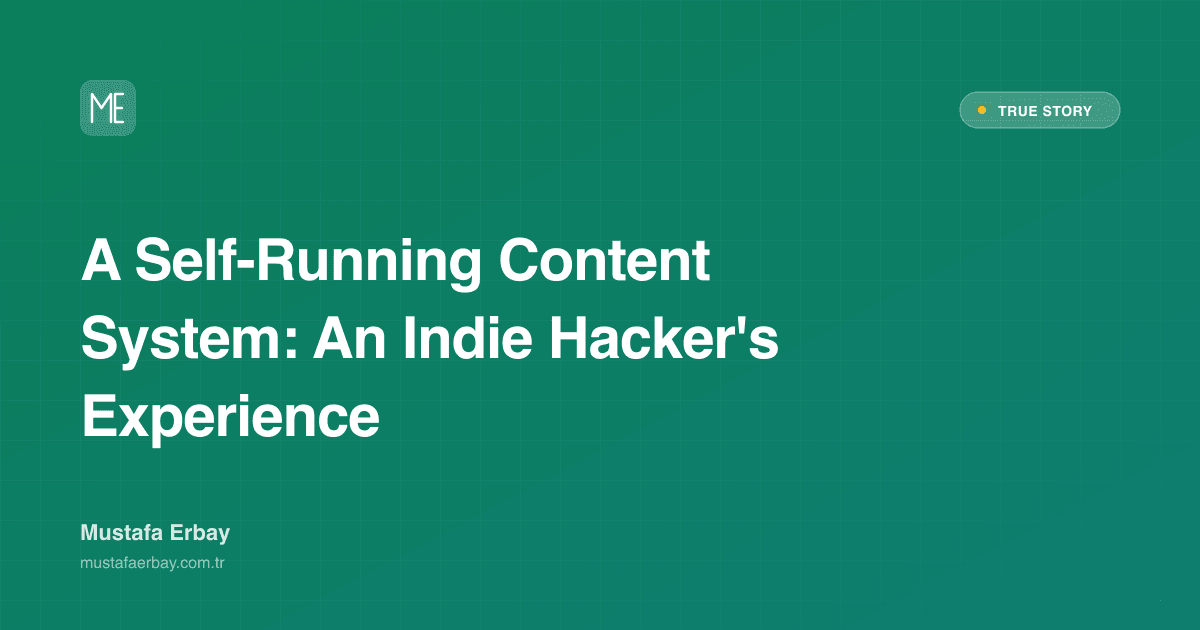 A Self-Running Content System: An Indie Hacker's Experience — true story cover image