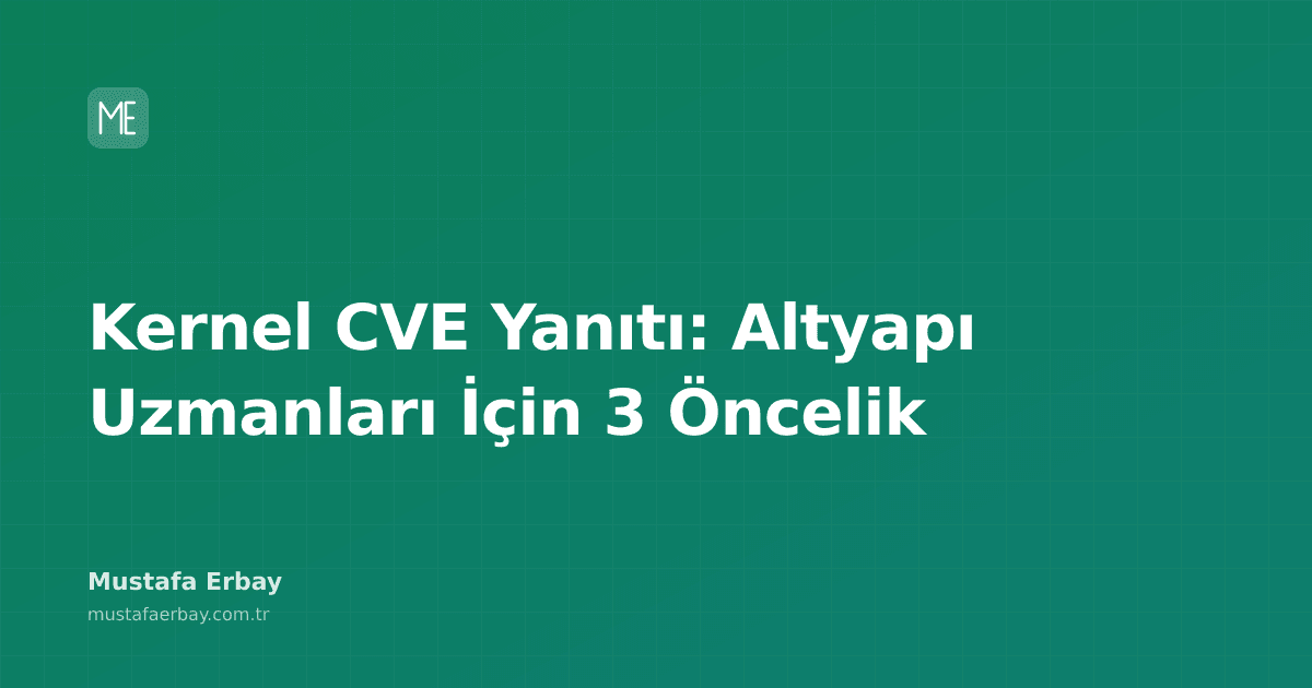 Linux çekirdeği sembolü üzerinde kalkan ikonu ve acil durum uyarıları