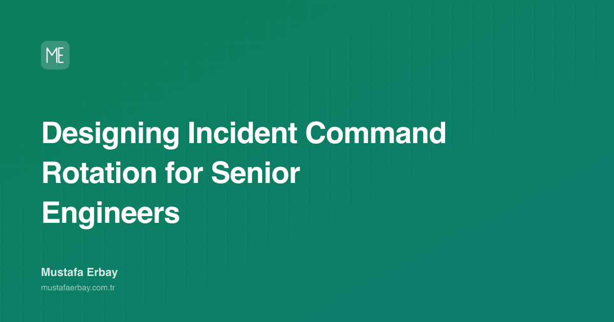 Designing Incident Command Rotation for Senior Engineers — cover image