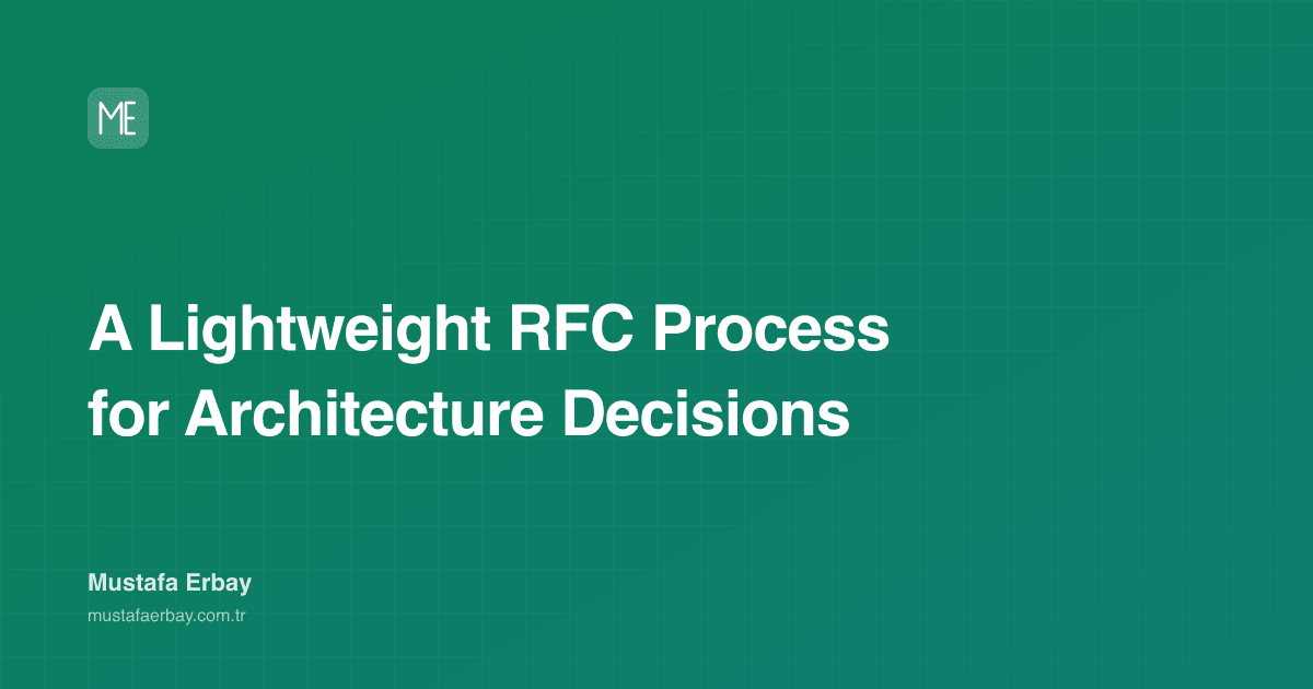 A Lightweight RFC Process for Architecture Decisions — cover image