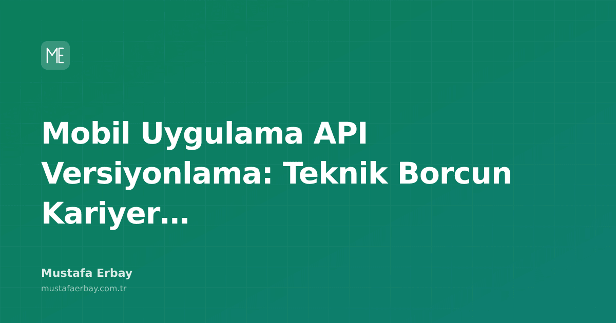 Mobil uygulama API versiyonlama kavramını anlatan soyut bir görsel