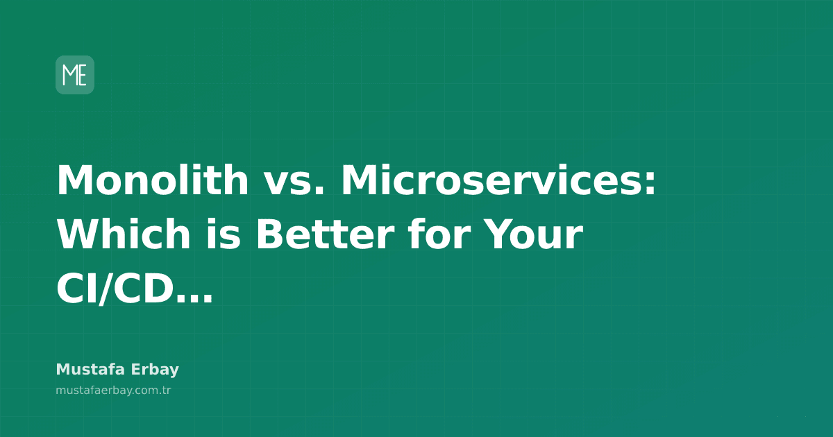A diagram illustrating the impact of Monolith and Microservices architectures on CI/CD processes.