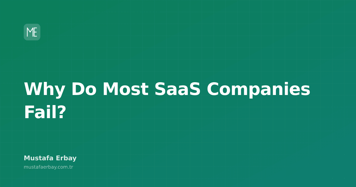 A rising success graph next to icons of several failed SaaS startups.