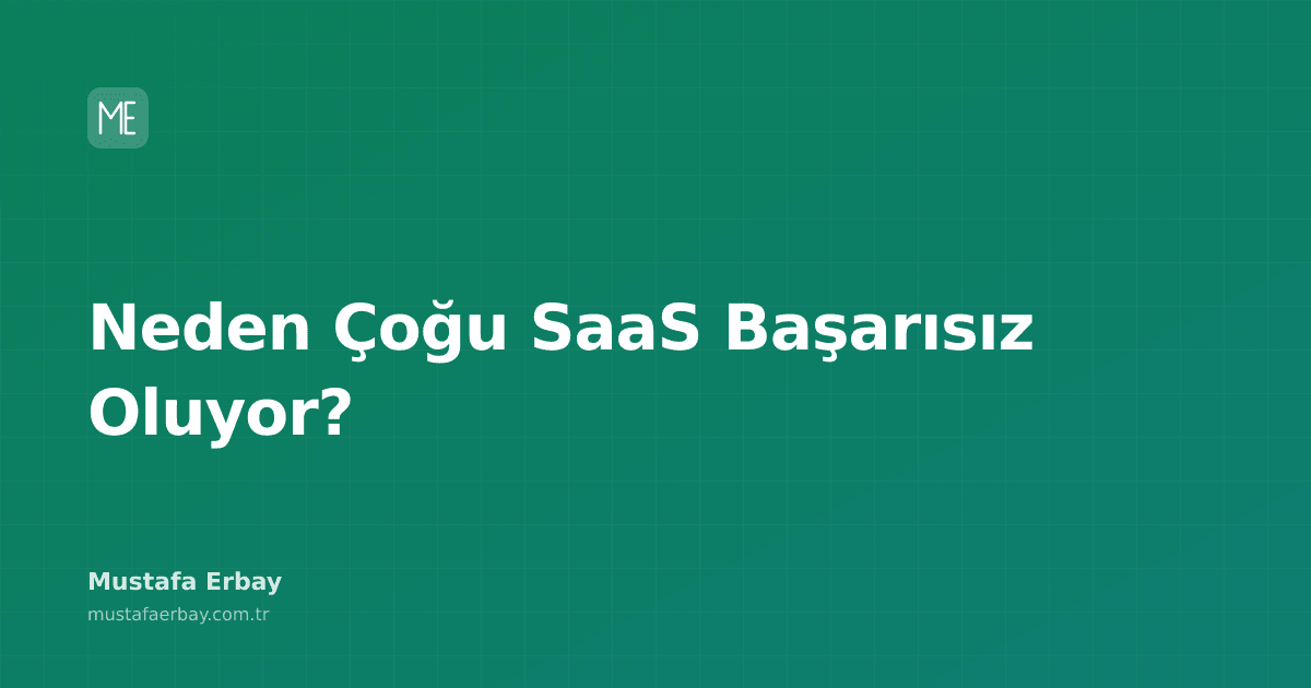 Birkaç başarısız SaaS girişimi ikonunun yanında, yükselen bir başarı grafiği.