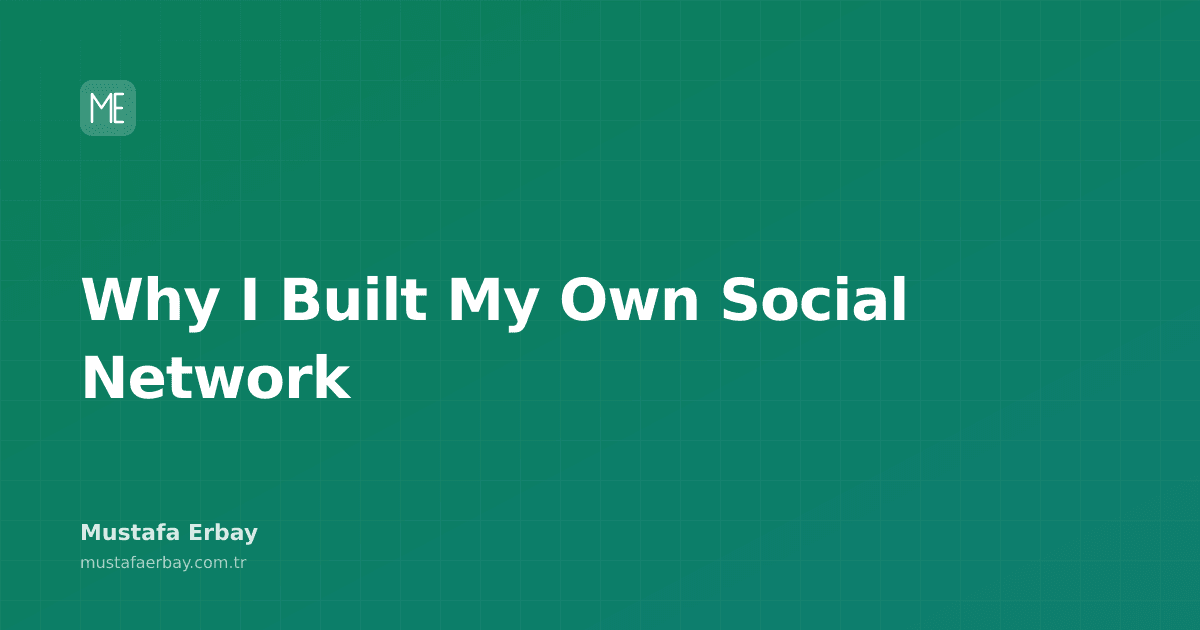 A person holding a smartphone with 'My Own Social Network' written on it, with an abstract network connection icon in the background.