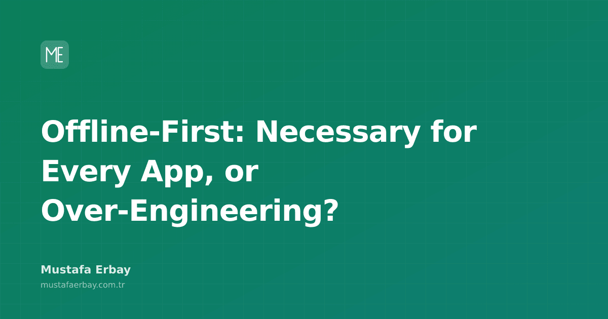 A developer ponders offline-first strategies to solve complex connectivity issues.