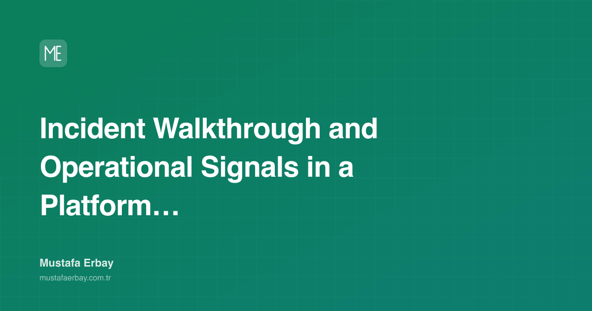 Incident Walkthrough and Operational Signals in a Platform Interview — cover image