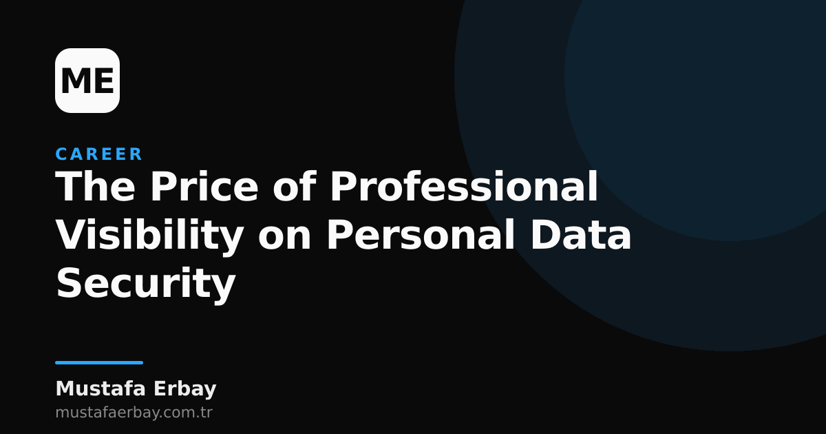 An abstract digital artwork illustrating the balance between professional visibility and personal data security.