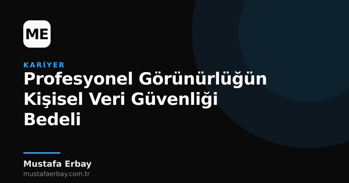 Profesyonel görünürlük ile kişisel veri güvenliği arasındaki dengeyi gösteren soyut bir dijital sanat eseri.