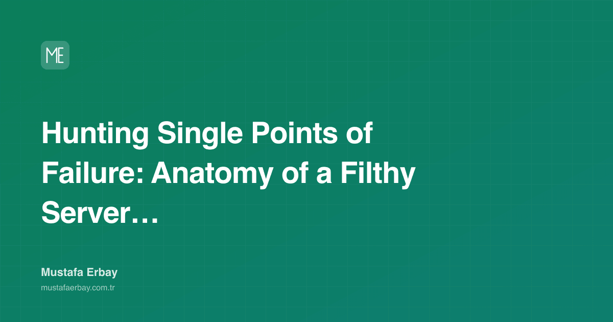 Hunting Single Points of Failure: Anatomy of a Filthy Server Room… — cover image