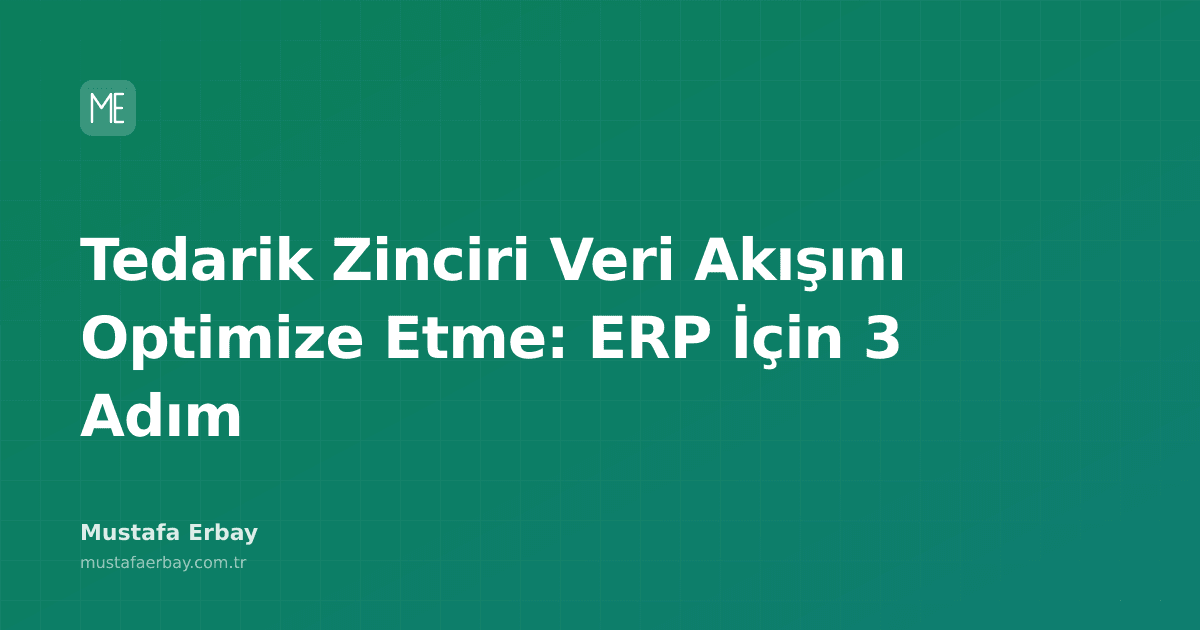 Tedarik zinciri veri akışı optimizasyonu şeması ve sunucu altyapısı görseli