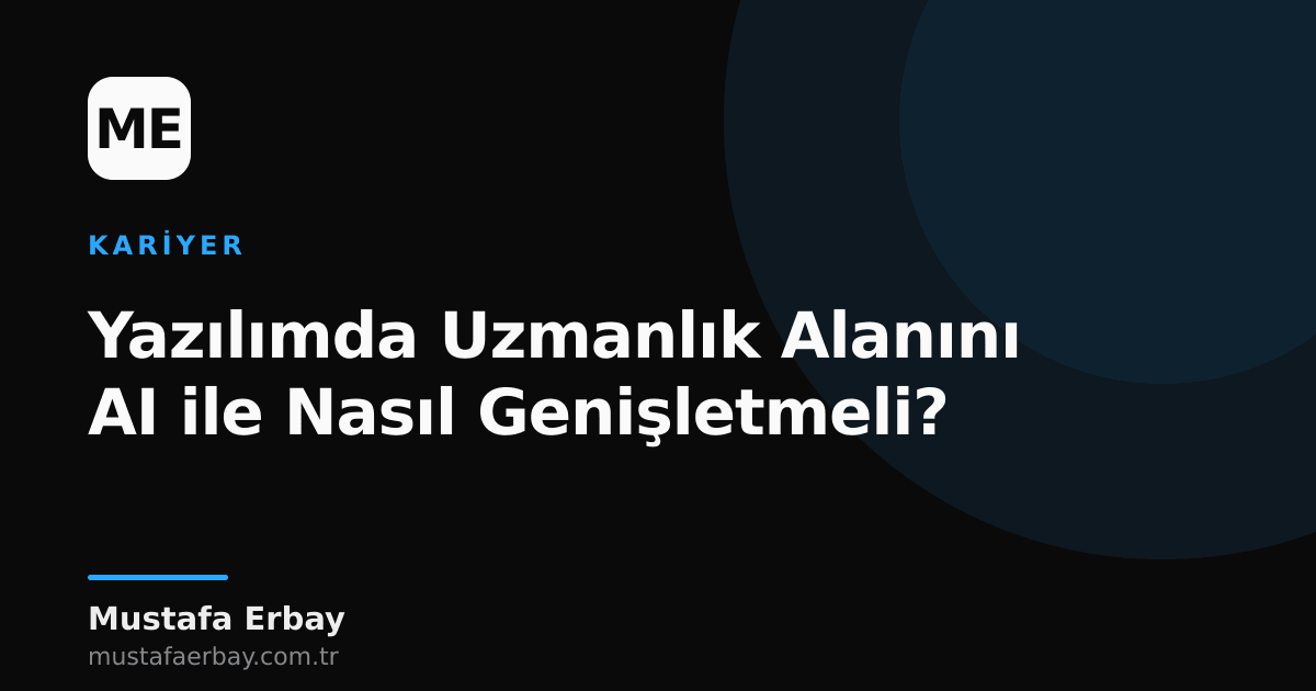 Bir yazılımcının uzmanlık alanını AI araçlarıyla genişletmesini gösteren illüstrasyon