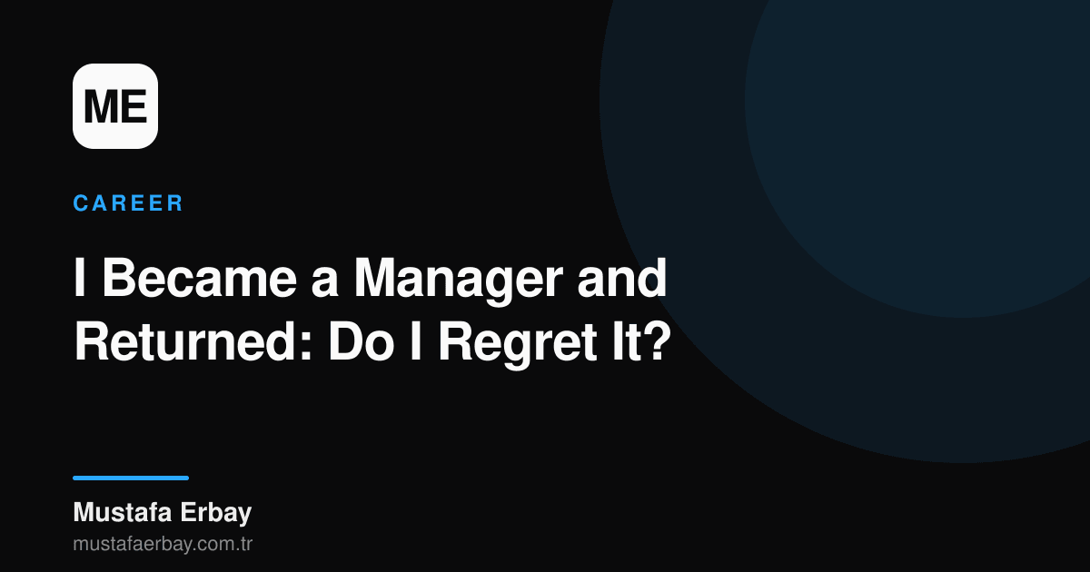 A manager's desk and a developer figure coding at a keyboard, symbolizing a career transition.