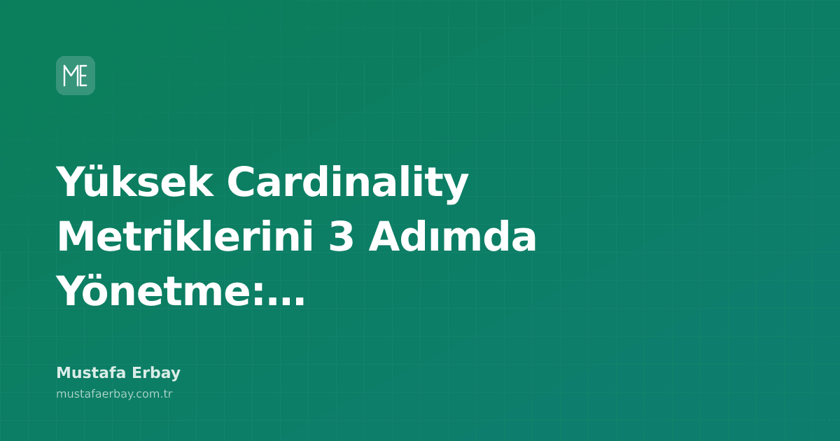 Yüksek cardinality metriklerini yönetme üzerine bir analiz gösteren grafik