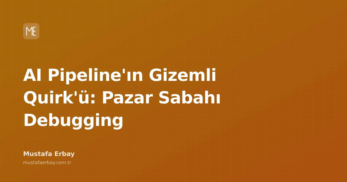 Bir bilgisayar ekranında kod satırları ve hata mesajları gösteren bir AI pipeline diyagramı.