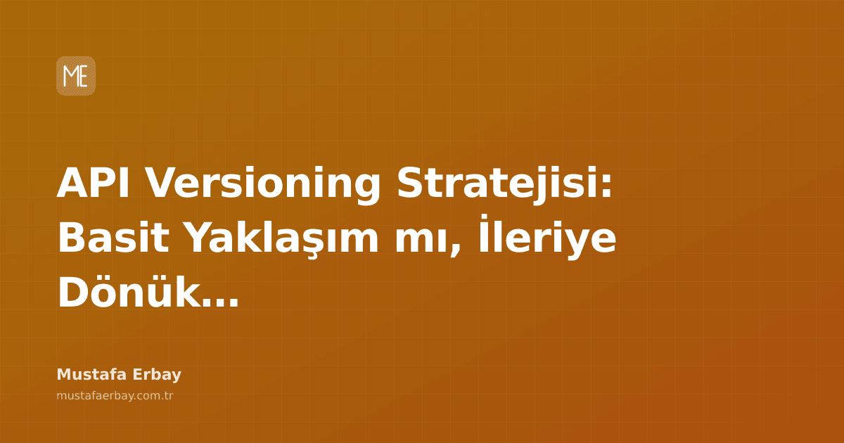 API versioning stratejilerinin karşılaştırıldığı bir diyagram