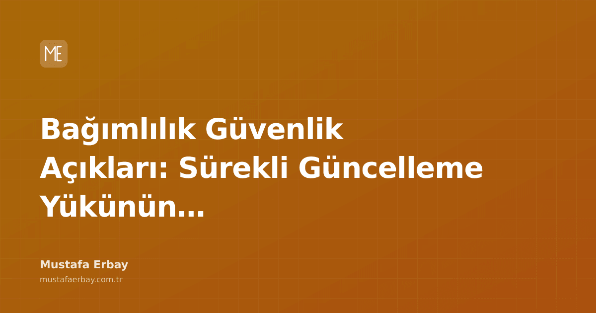 Çok sayıda yazılım kütüphanesi ve bağımlılığın iç içe geçtiği, karmaşık bir ağ veya grafiği gösteren soyut bir görsel. Güvenlik açıklarını ve sürekli güncelleme ihtiyacını simgeliyor.