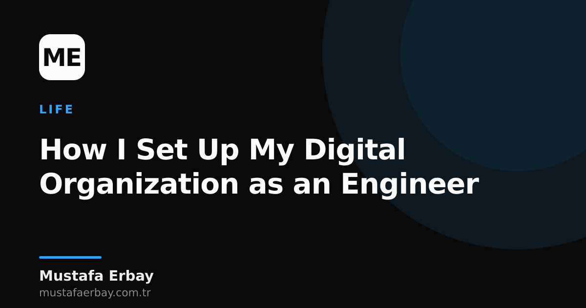An abstract visual depicting an engineer's organized digital workspace: clarity among icons, folders, and notes