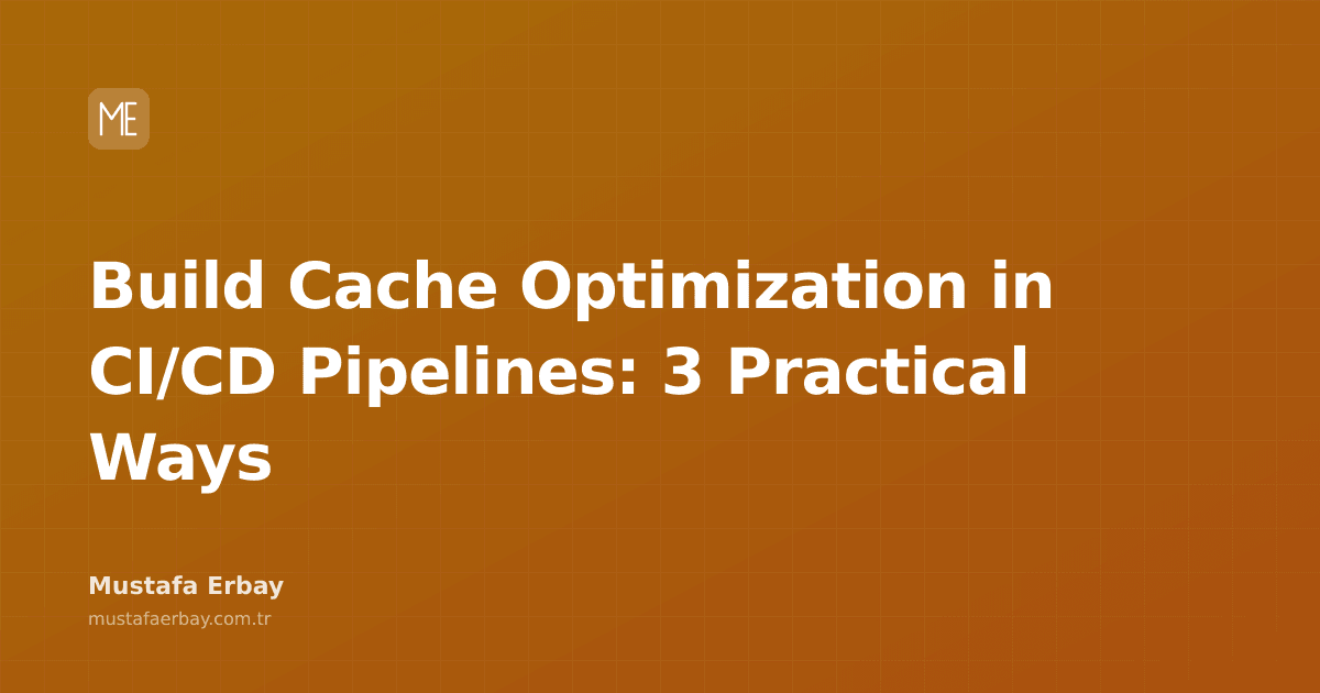 Abstract server and connection diagram symbolizing CI/CD pipeline and cache optimization