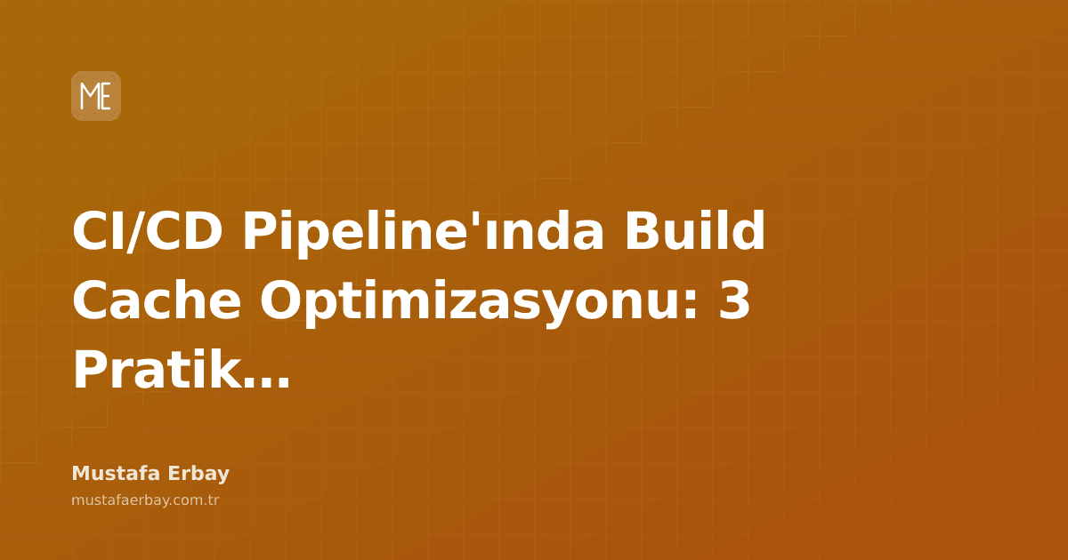 CI/CD boru hattı ve önbellek optimizasyonunu simgeleyen soyut sunucu ve bağlantı şeması