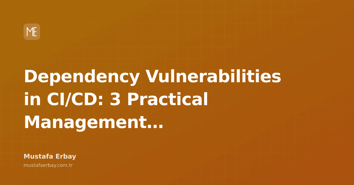 An abstract visual representing dependency vulnerabilities in a CI/CD pipeline.