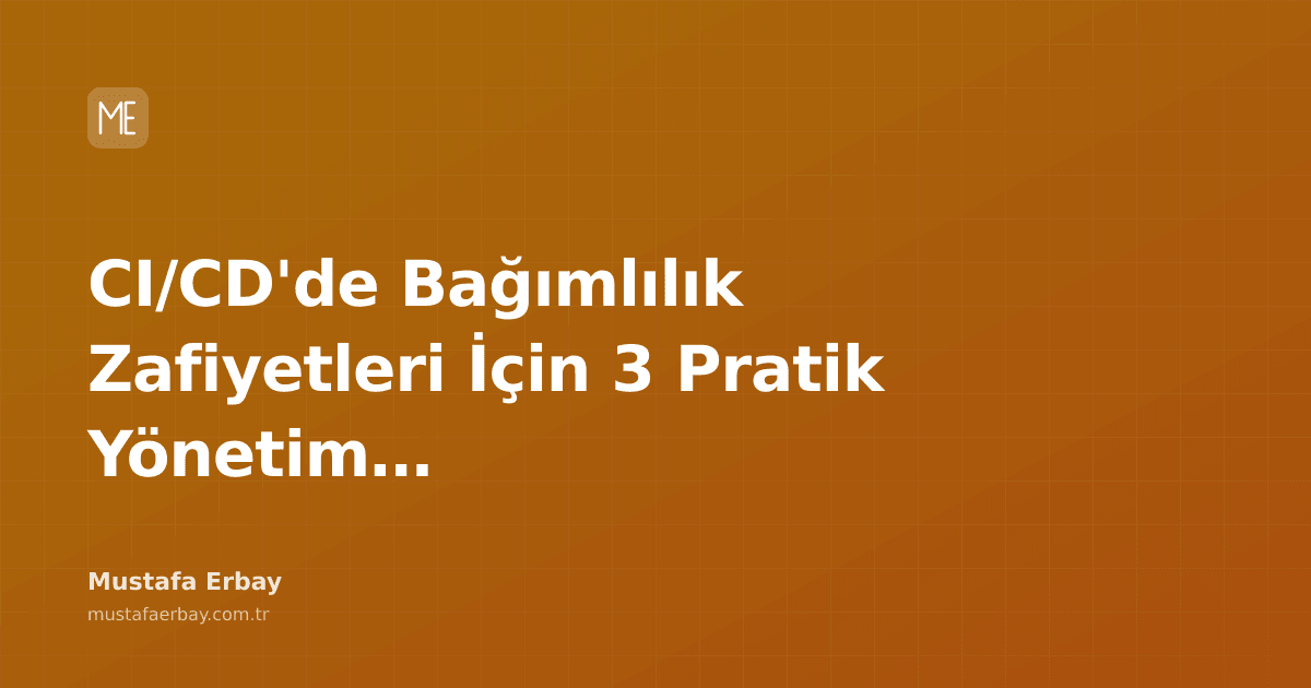 CI/CD pipeline'ında bağımlılık zafiyetlerini gösteren soyut bir görsel.