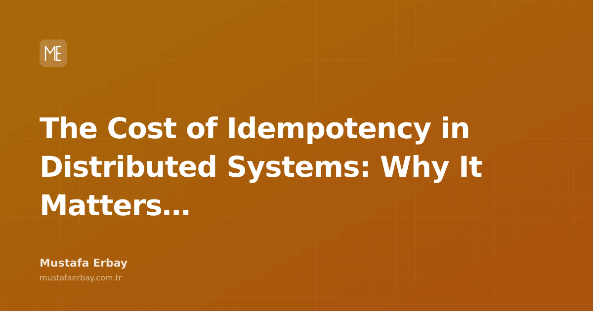 An abstract illustration showing the cost of idempotency in distributed systems.