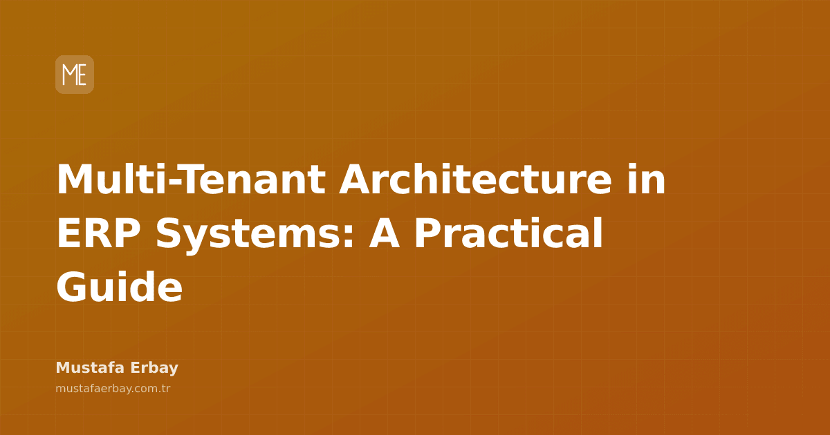 Diagram showing multi-tenant architecture in ERP systems