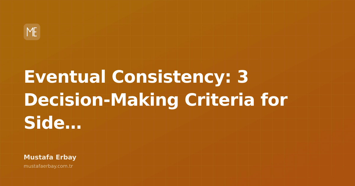 An abstract visual of three gears synchronizing but updating at different times, representing the concept of Eventual Consistency.