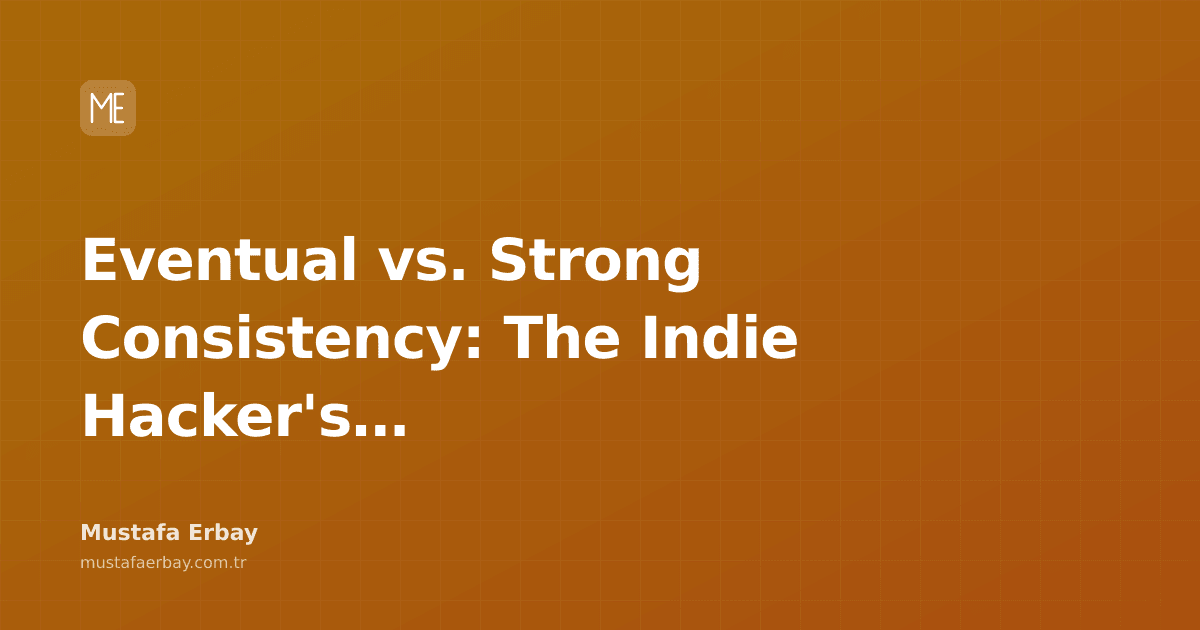 An illustration of a developer standing at a crossroads, with two paths labeled 'Eventual Consistency' and 'Strong Consistency', representing indecision.
