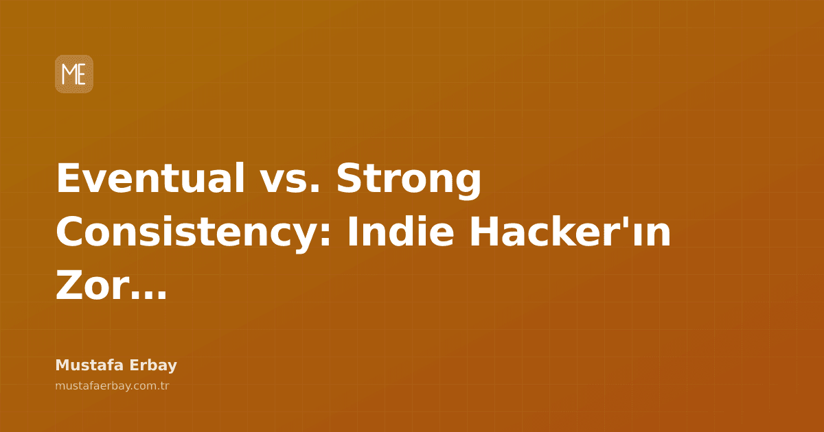 Bir geliştiricinin kararsızlık içinde durduğu, önünde eventual consistency ve strong consistency yazan iki yol ayrımını gösteren bir görsel.