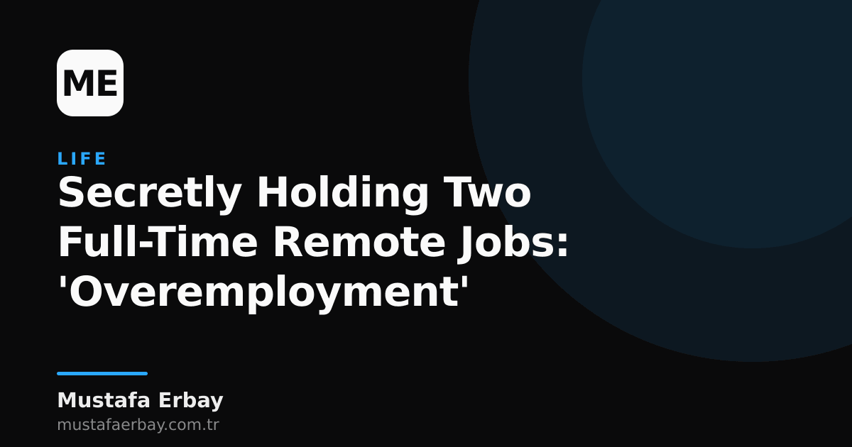 A scene of a person intensely focused at their computer, secretly holding two full-time remote jobs.