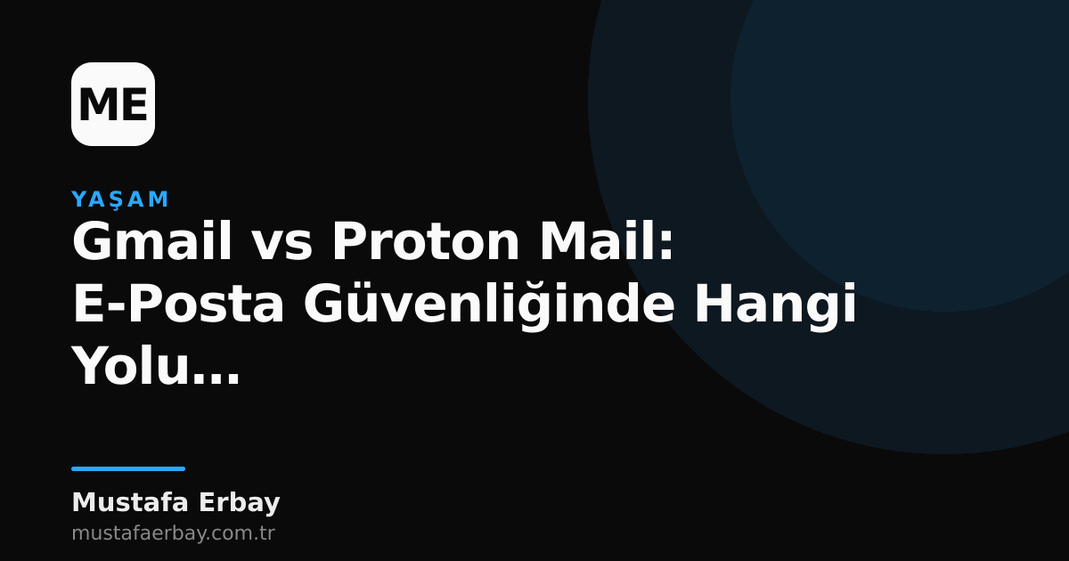 Bir tarafta Google'ın renkli logosu, diğer tarafta Proton Mail'in mor kalkan logosu ve ortalarında bir karşılaştırma ok işareti