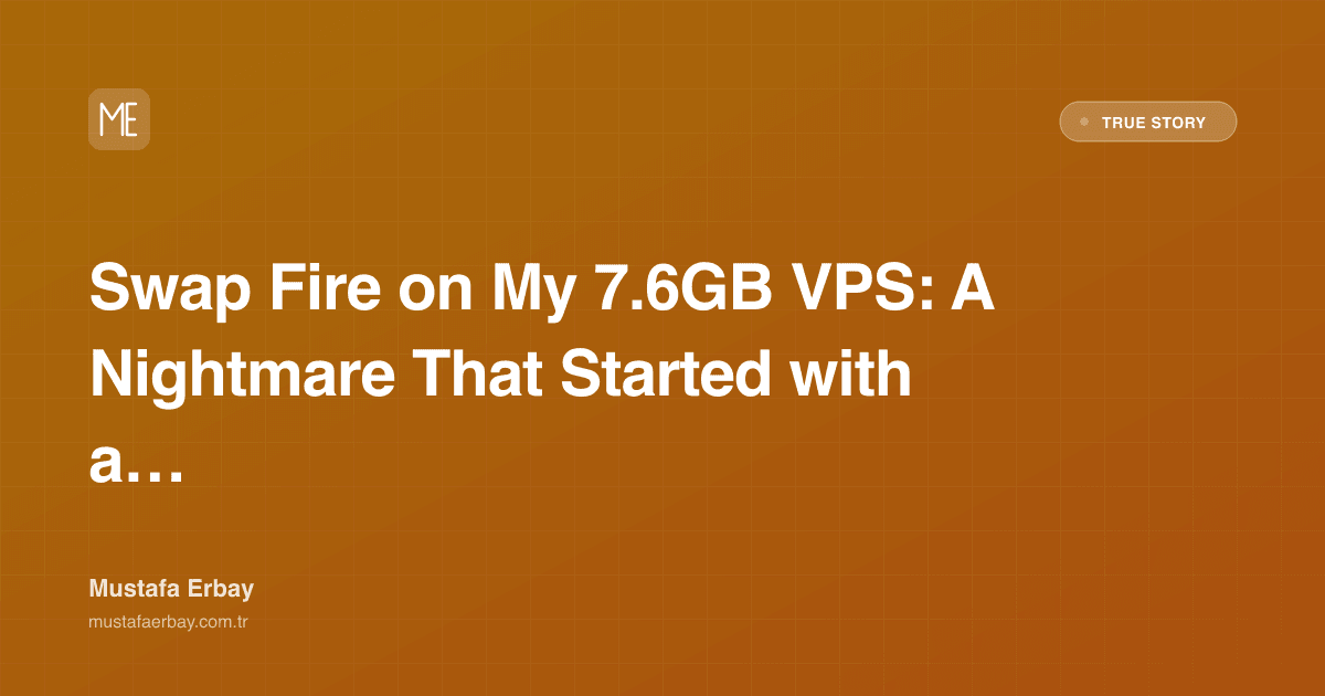 Swap Fire on My 7.6GB VPS: A Nightmare That Started with a Kernel — true story cover image