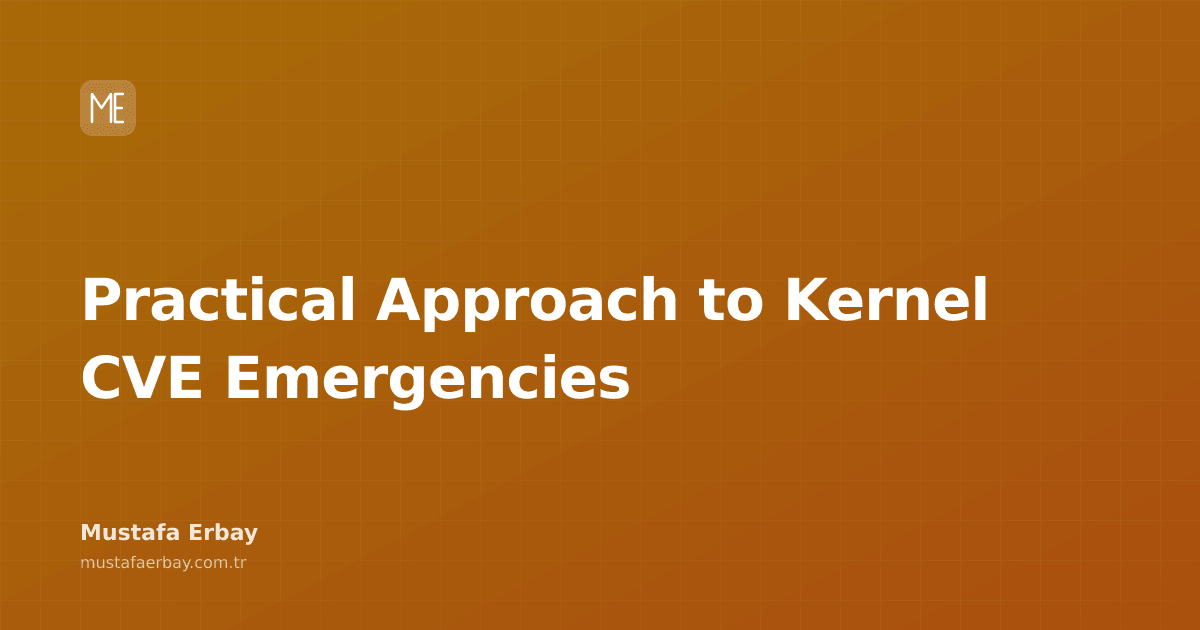 An illustration depicting kernel CVE response strategies, themed around emergency management and risk indicators.
