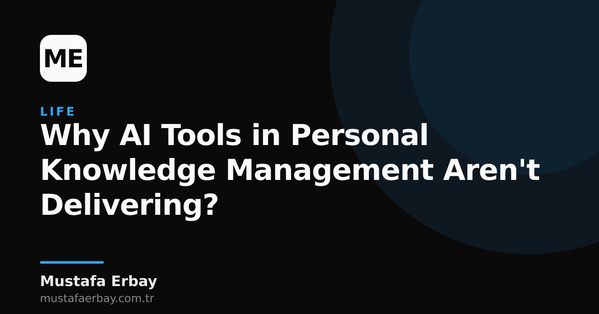 Abstract diagram showing the limitations of personal knowledge management and AI tools