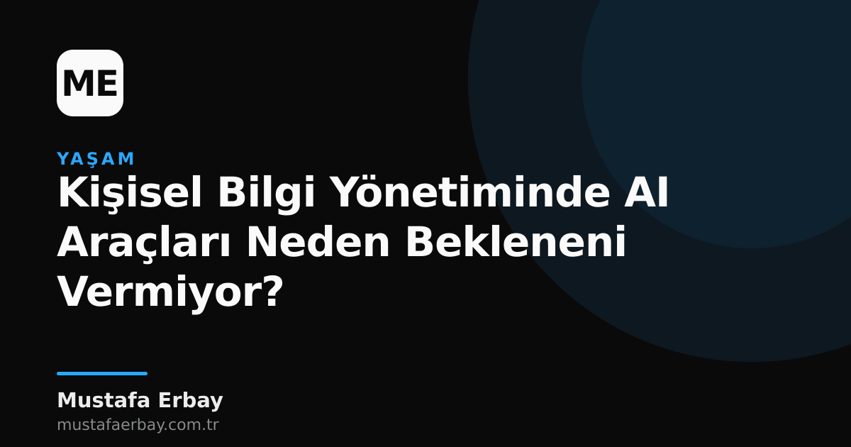 Kişisel bilgi yönetimi ve yapay zeka araçlarının sınırlarını gösteren soyut şema