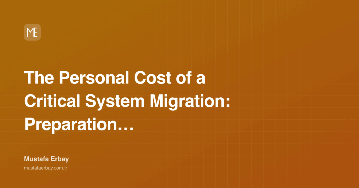 The Personal Cost of a Critical System Migration: Preparation and… — cover image