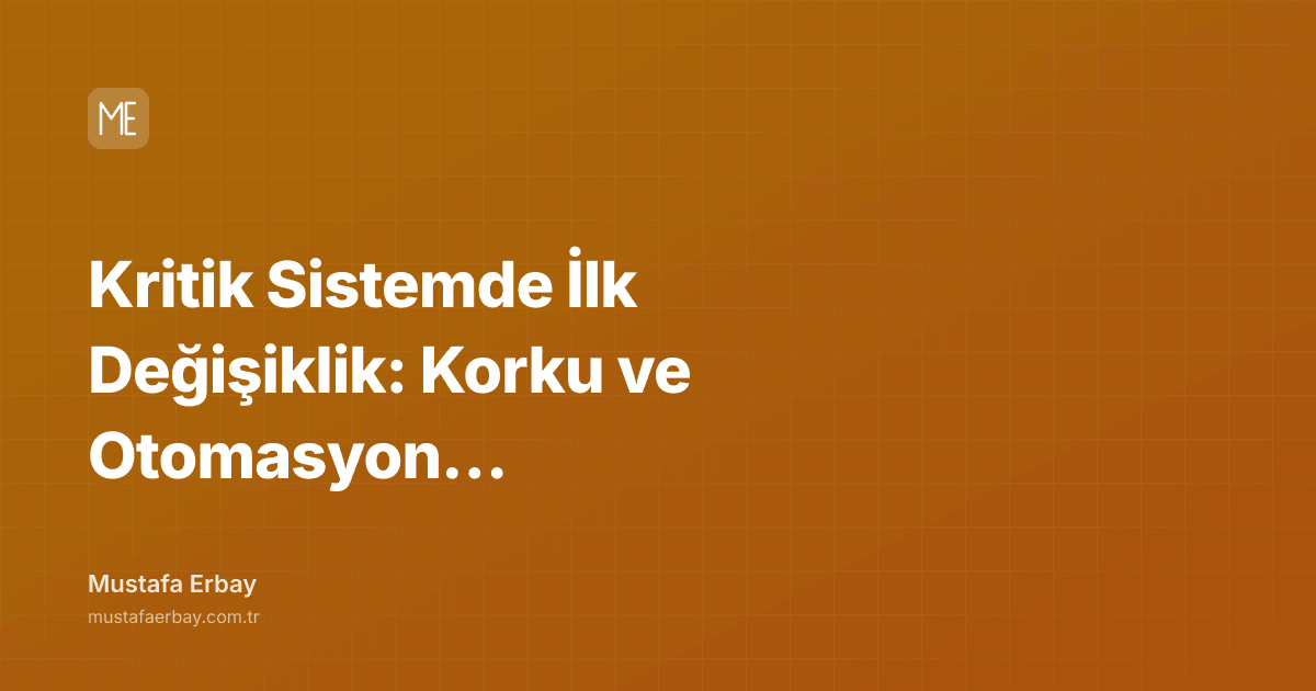 Kritik Sistemde İlk Değişiklik: Korku ve Otomasyon Arasında — kapak görseli