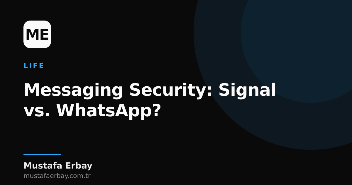 An image showing one hand using a messaging app on a smartphone, while the other hand points to a different messaging app on the same phone. Cybersecurity icons are vaguely visible in the background.