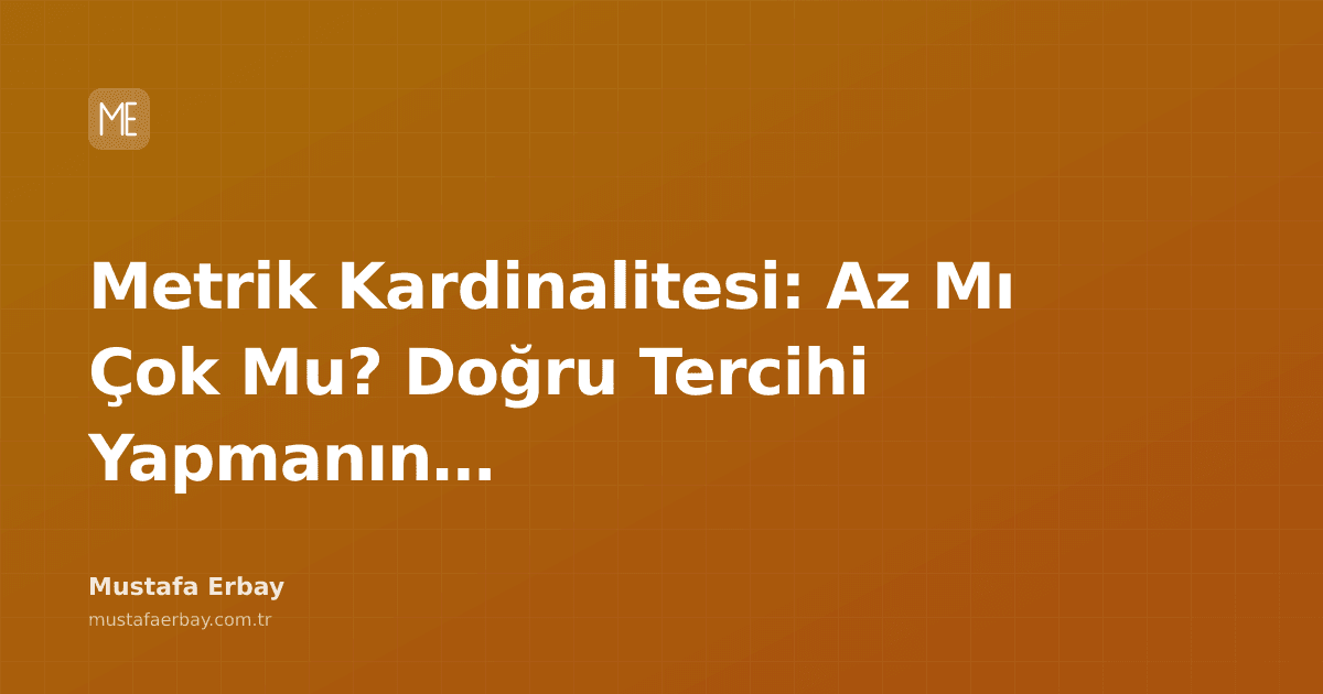 Sistem metriklerinin görselleştirildiği, kardinaliteyi temsil eden soyut bir grafik