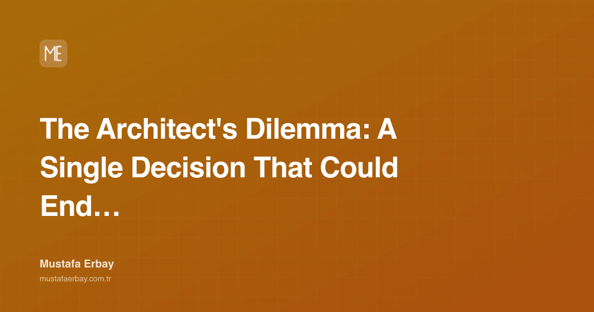 The Architect's Dilemma: A Single Decision That Could End in Disaster — cover image