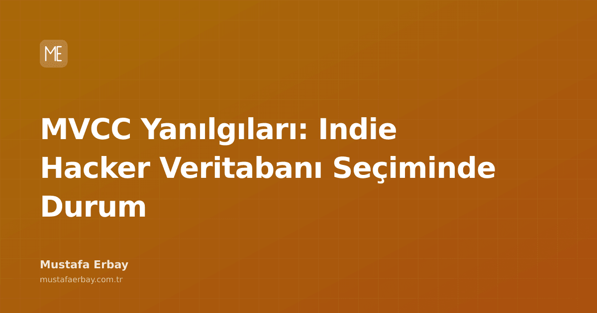 Yeşil bir zeminde açık gri renkte 'MVCC' yazan bir veritabanı sembolü.