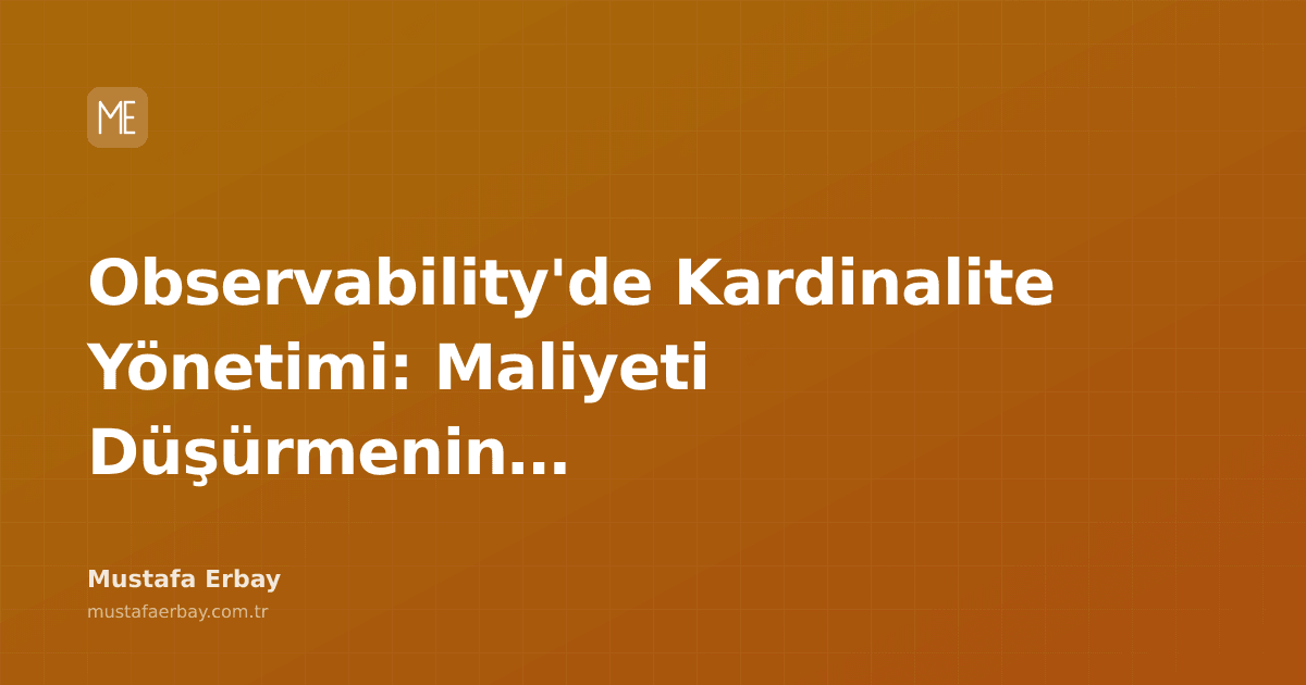 Observability paneli üzerinde azalan maliyet grafiği