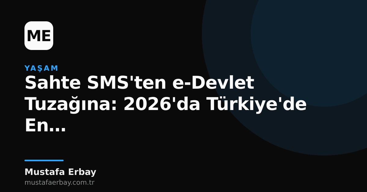 Akıllı telefon ekranında sahte bir e-Devlet SMS'i ve arka planda kafa karışıklığı içinde bir kişi