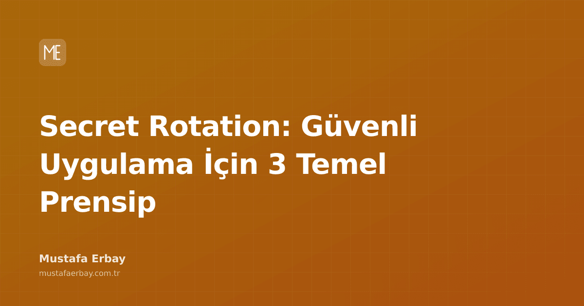 Dijital kilit ve dönen oklar ile secret rotation kavramını simgeleyen bir görsel.